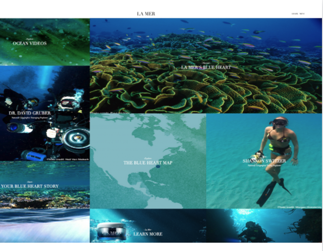 This landing page from La Mer creates a seamless experience for the consumer from email to website